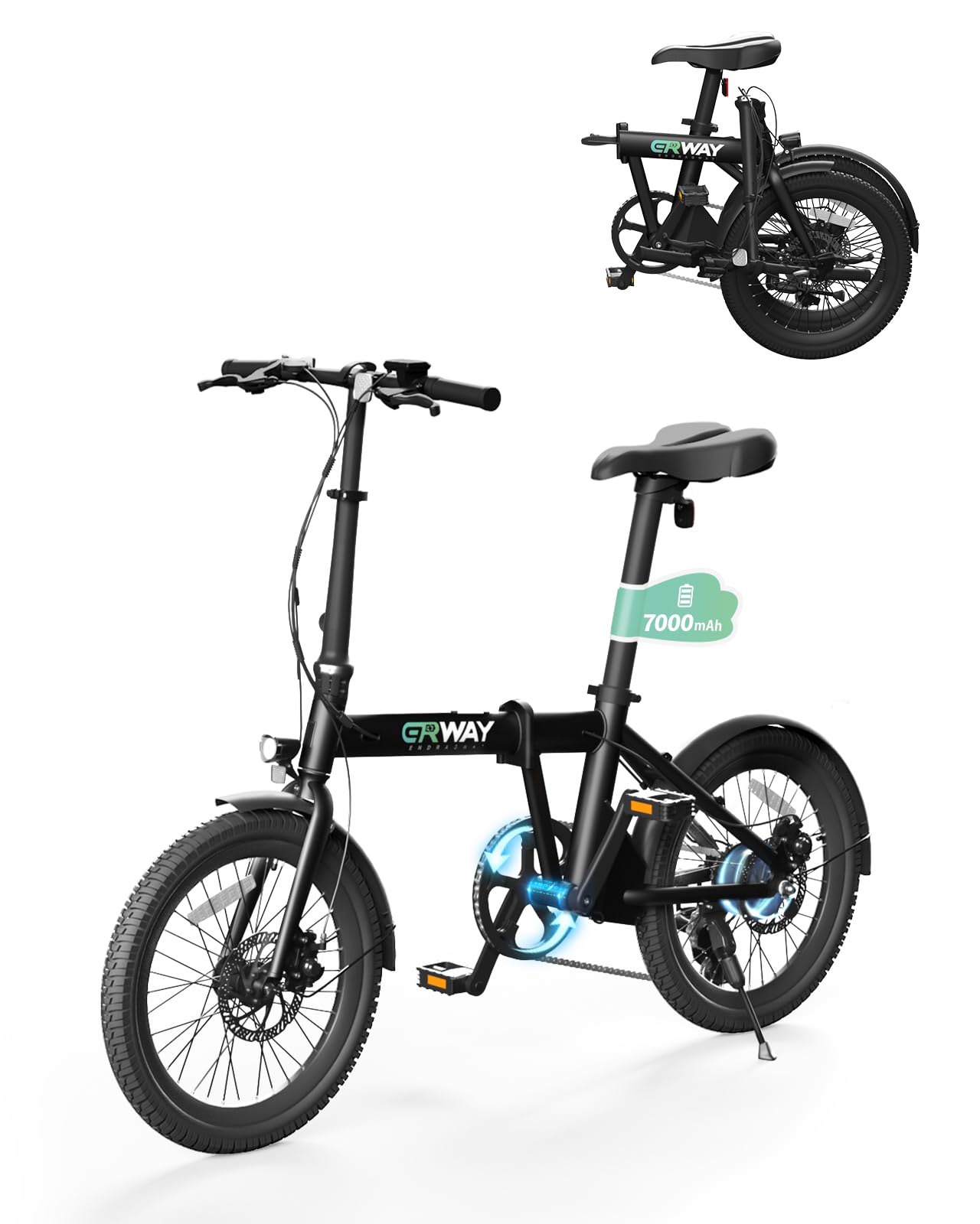 ERWAY A01 lite 電動アシスト自転車 折りたたみ Amazon | ERWAY 電動アシスト自転車 折りたたみ 電動自転車 20インチ